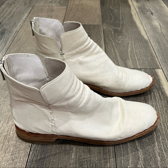 Officine Creative white graphite leather ankle boots - Picture 4 of 11